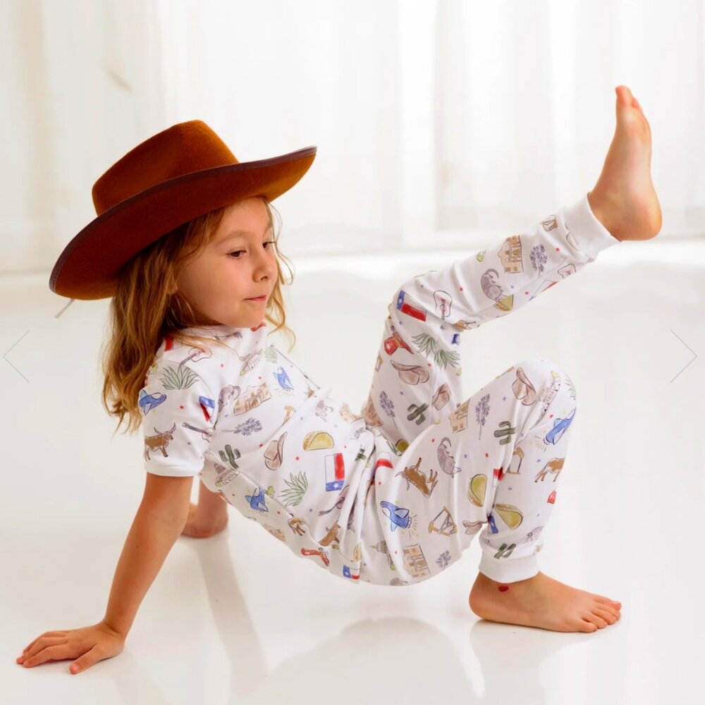 nwot Texas Kids Organic Cotton Pajama Pants – Kids Size 6, Nola Tawk
